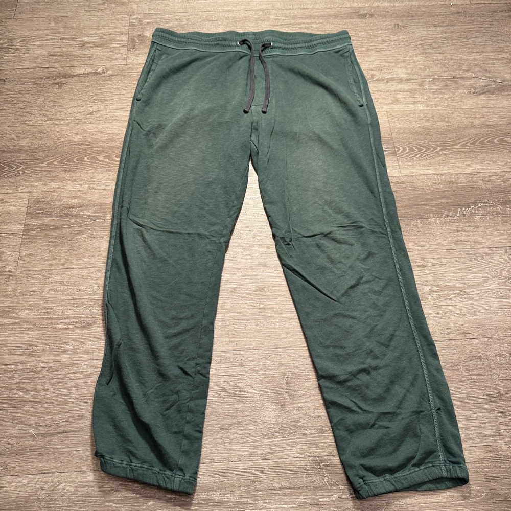 James Perse Pants Mens 4 XL Green Relaxed Drawstring 100% Cotton Baggy Lounge